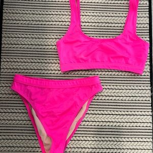 Dixie perfect Hot pink high waisted bikini